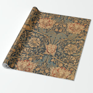 William Morris Honeysuckle Rich Wallpaper Geschenkpapier