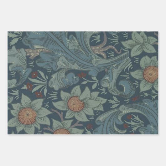 William Morris Honeysuckle Rich Wallpaper Geschenkpapier Set (Vorderseite 3)