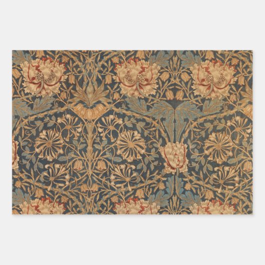 William Morris Honeysuckle Rich Wallpaper Geschenkpapier Set (Vorderseite)