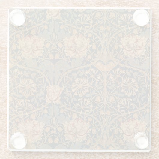 William Morris Honeysuckle Rich Wallpaper Glasuntersetzer (Rückseite)