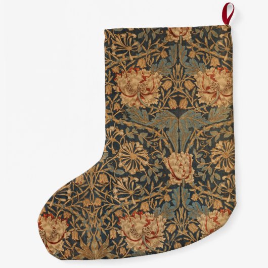 William Morris Honeysuckle Rich Wallpaper Großer Weihnachtsstrumpf (Rückseite)