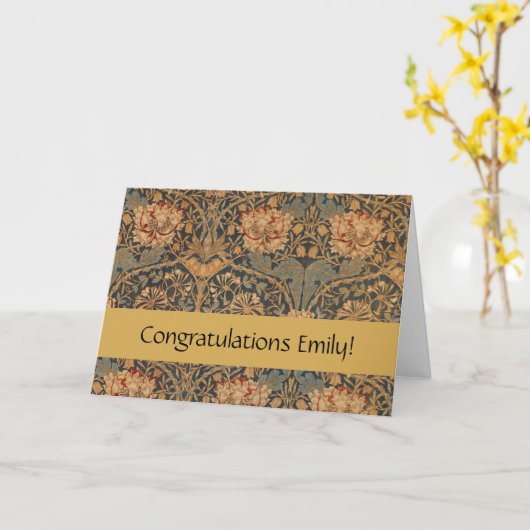 William Morris Honeysuckle Rich Wallpaper Karte (Gelbe Blume)