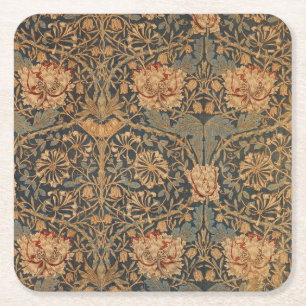 William Morris Honeysuckle Rich Wallpaper Rechteckiger Pappuntersetzer