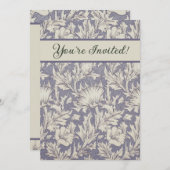 William Morris Horn Poppy Classic Floral Einladung (Vorne/Hinten)