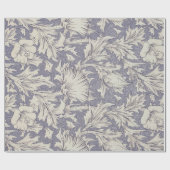 William Morris Horn Poppy Classic Floral Geschenkpapier (Flach)