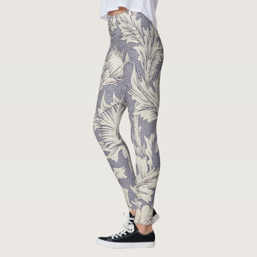 William Morris Horn Poppy Classic Floral Leggings (Links)