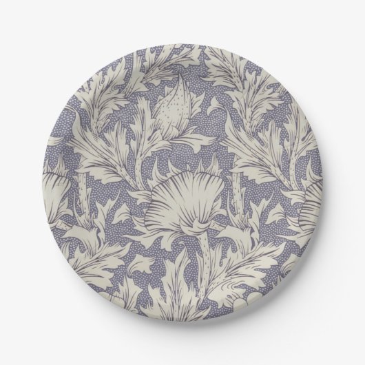 William Morris Horn Poppy Classic Floral Pappteller (Vorderseite)