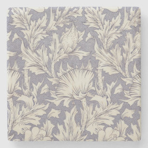 William Morris Horn Poppy Classic Floral Steinuntersetzer