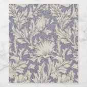 William Morris Horn Poppy Classic Floral Weinetikett (Einzelnes Label)