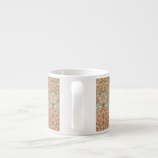 William Morris Hyacinth Blume Rose Espressotasse (Rückseite)