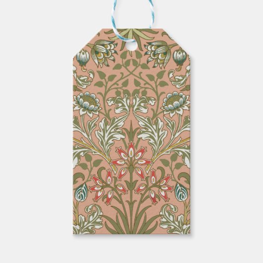 William Morris Hyacinth Blume Rose Geschenkanhänger (Vorderseite)