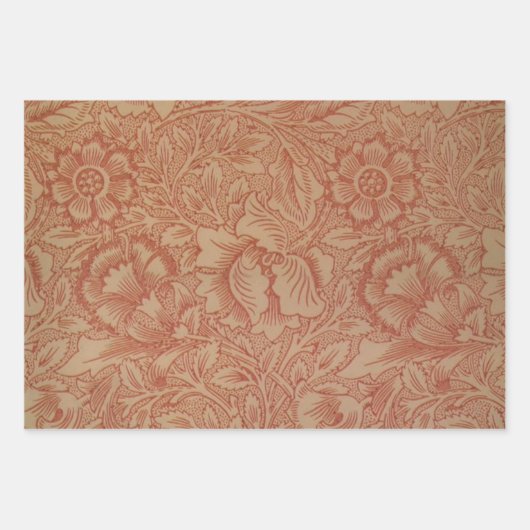William Morris Hyacinth Blume Rose Geschenkpapier Set (Vorderseite 3)