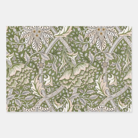 William Morris Hyacinth Blume Rose Geschenkpapier Set (Vorderseite 2)
