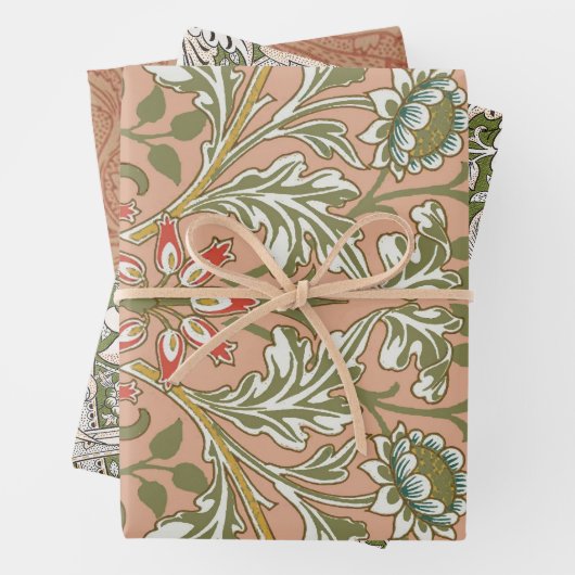 William Morris Hyacinth Blume Rose Geschenkpapier Set (Beispiel)