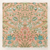 William Morris Hyacinth Blume Rose Glasuntersetzer (Vorderseite)