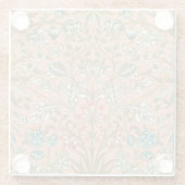 William Morris Hyacinth Blume Rose Glasuntersetzer (Rückseite)