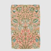 William Morris Hyacinth Blume Rose Golfhandtuch (Vorderseite)