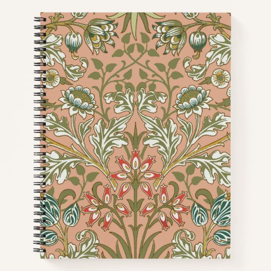 William Morris Hyacinth Blume Rose Notizblock (Vorderseite)