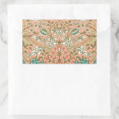 William Morris Hyacinth Blume Rose Rechteckiger Aufkleber (Tasche)