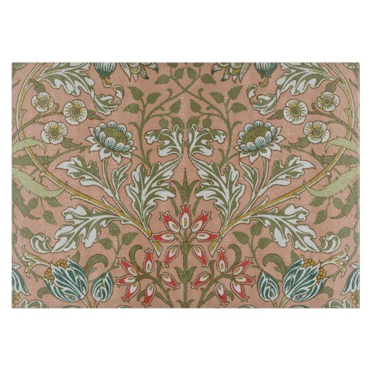 William Morris Hyacinth Blume Rose Schneidebrett (Vorderseite)