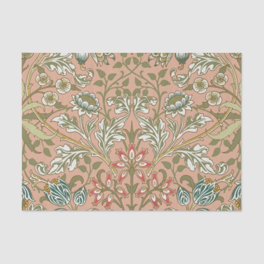 William Morris Hyacinth Blume Rose Seidenpapier (Vorderseite)