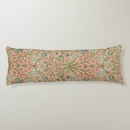William Morris Hyacinth Blume Rose Seitenschläferkissen (Rückseite)