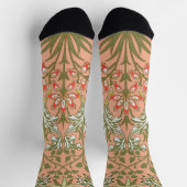William Morris Hyacinth Blume Rose Socken (Oben)