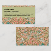 William Morris Hyacinth Blume Rose Visitenkarte (Vorne/Hinten)