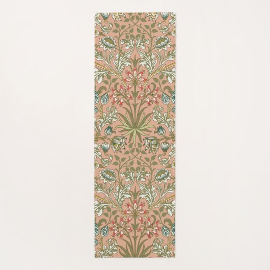 William Morris Hyacinth Blume Rose Yogamatte (Rückseite)