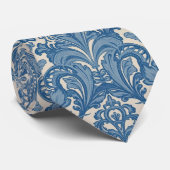 William Morris Hyacinth Blumige blaue Muster  Krawatte (Gerollt)
