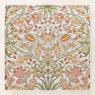 William Morris Hyacinth Floral Botanische Kunst Glasuntersetzer