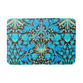 William Morris Hyacinth Print, Aqua und Brown Badematte (Vorderseite)