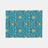 William Morris Hyacinth Print, Aqua und Brown Fleecedecke (Vorderseite (Horizontal))