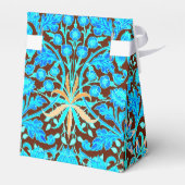 William Morris Hyacinth Print, Aqua und Brown Geschenkschachtel (Rückseite)