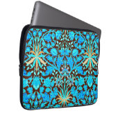 William Morris Hyacinth Print, Aqua und Brown Laptopschutzhülle (Vorne Rechts)