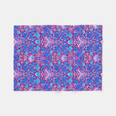 William Morris Hyacinth Print, Aqua und Lila Fleecedecke (Vorderseite (Horizontal))