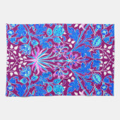 William Morris Hyacinth Print, Aqua und Lila Küchentuch (Horizontal)