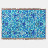 William Morris Hyacinth Print, Aqua und Türkis Decke (Vorderseite)