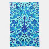 William Morris Hyacinth Print, Aqua und Türkis Geschirrtuch (Vertikal)