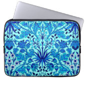 William Morris Hyacinth Print, Aqua und Türkis Laptopschutzhülle (Vorderseite)