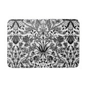 William Morris Hyacinth Print, Black, White & Gray Badematte (Vorderseite)