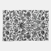 William Morris Hyacinth Print, Black, White & Grey Geschirrtuch (Horizontal)