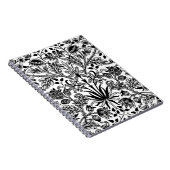 William Morris Hyacinth Print, Black, White & Grey Notizblock (Rechte Seite)