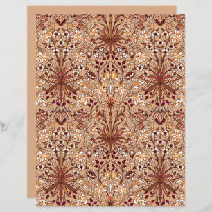 William Morris Hyacinth Print, Brown und Beige