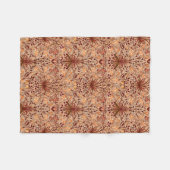 William Morris Hyacinth Print, Brown und Beige Fleecedecke (Vorderseite (Horizontal))