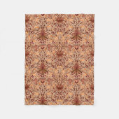 William Morris Hyacinth Print, Brown und Beige Fleecedecke (Vorderseite)