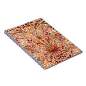 William Morris Hyacinth Print, Brown und Beige Notizblock (Rechte Seite)
