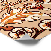 William Morris Hyacinth Print, Brown und Beige Poster (Ecke)