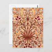 William Morris Hyacinth Print, Brown und Beige Postkarte (Vorne/Hinten)