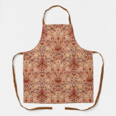 William Morris Hyacinth Print, Brown und Beige Schürze (Vorderseite)